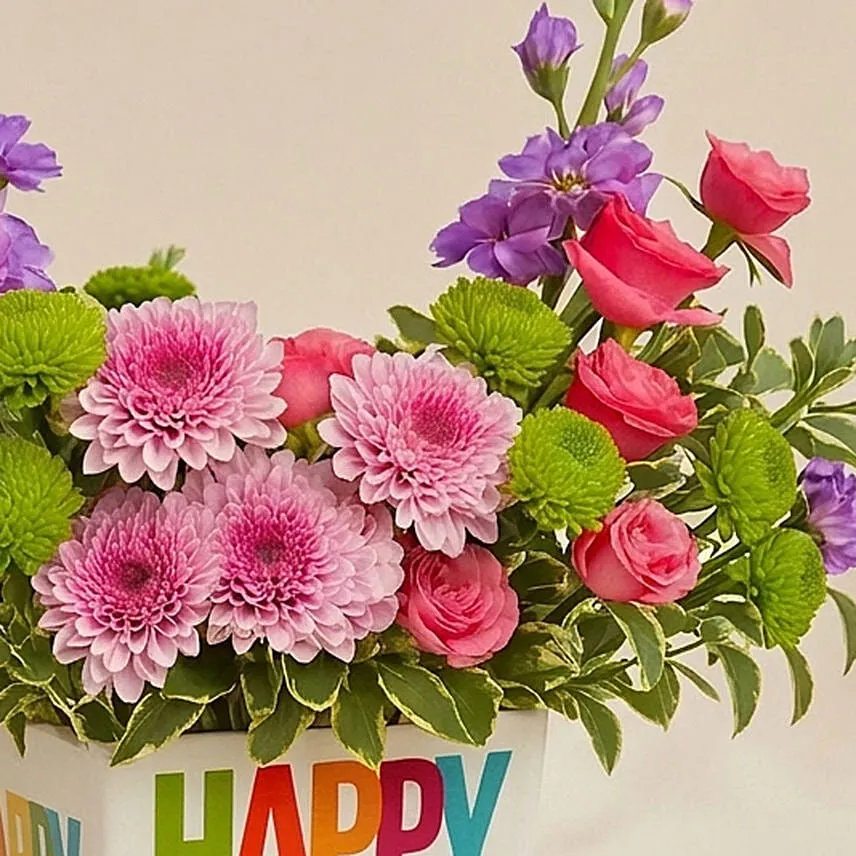 Colorful Birthday Wishes Flowers