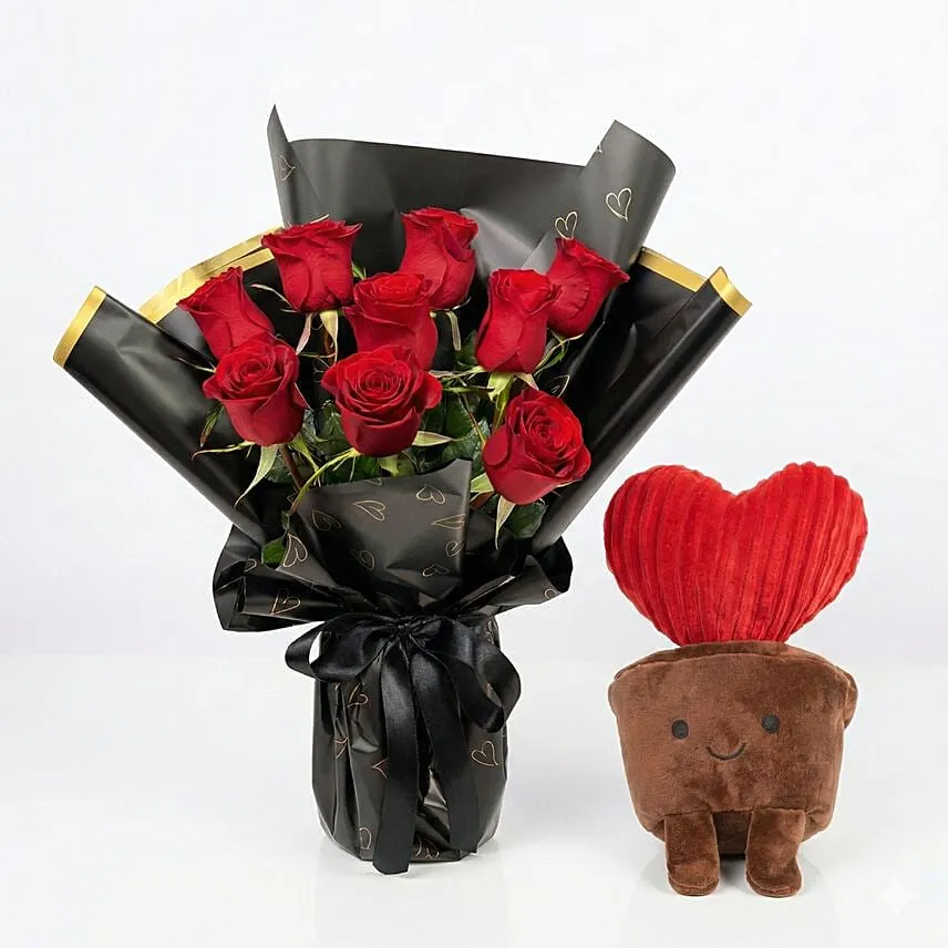 Jellycat Plush toy and Roses