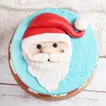 Festive Santa Fondant Chocolate Cake - Perfect Holiday Centerpiece