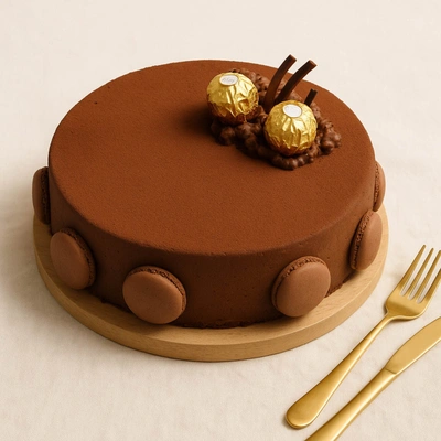 Macaroon n Ferrero Rocher Chocolate Cake