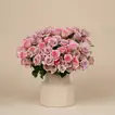 Lavender Dreams: Elegant Rose Bouquet in Ceramic Vase - Arrangements