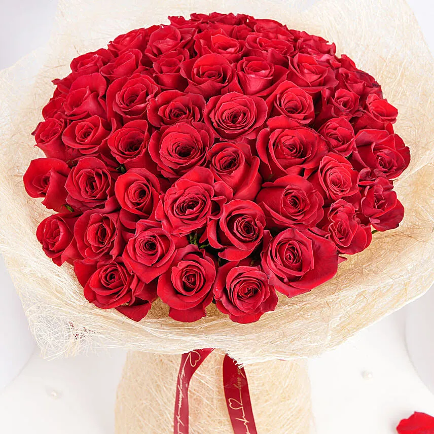 Love Expression Valentine 50 Red Roses