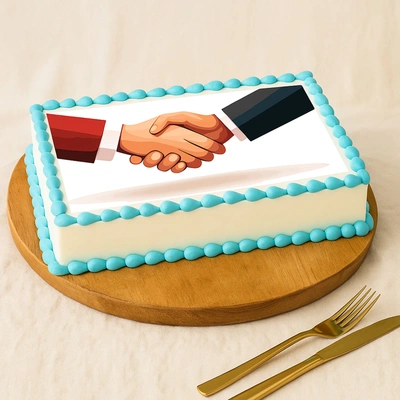 Corporate Event Cake | Custom Design - 500 Grams / Chocolate