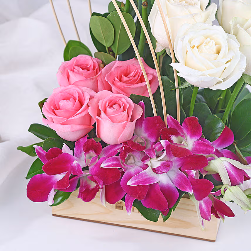 Royal Orchid & Rose Embrace