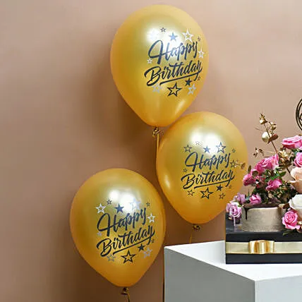 Luxury Birthday Gourmet Indulgence with Elegant Roses