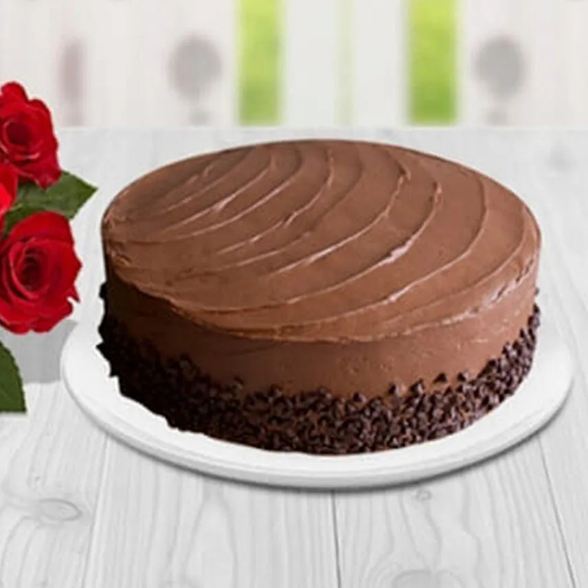 Cake & Red Roses