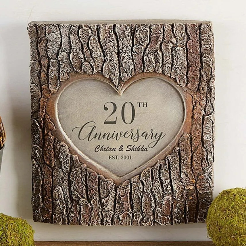 Anniversary Personalized Resin Tree Trunk Sculpture