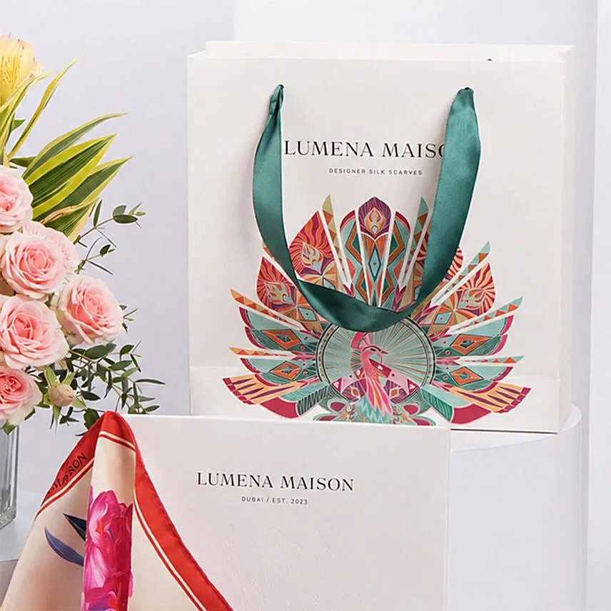 Lumena Maison UAE Botnicals Silk Scarf
