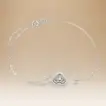 Elegant Omnia Heart Bracelet in 18K White Gold with Diamond Accent