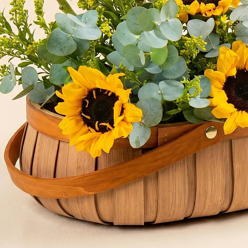 Sunflowers Shine Basket