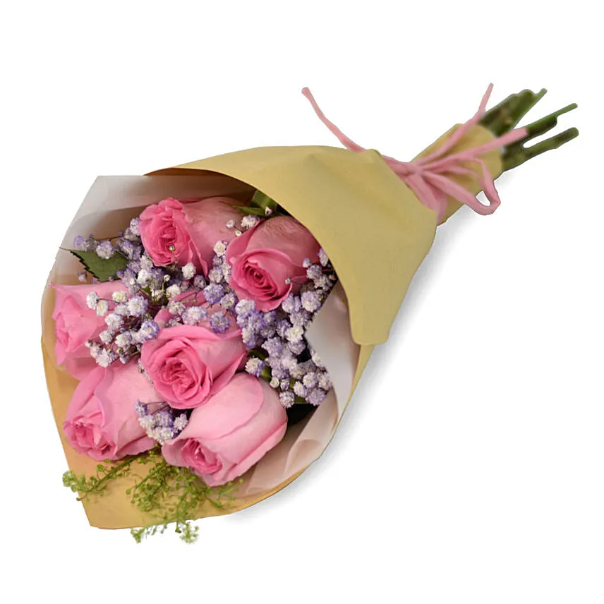 Elegant Pink Roses Bouquet