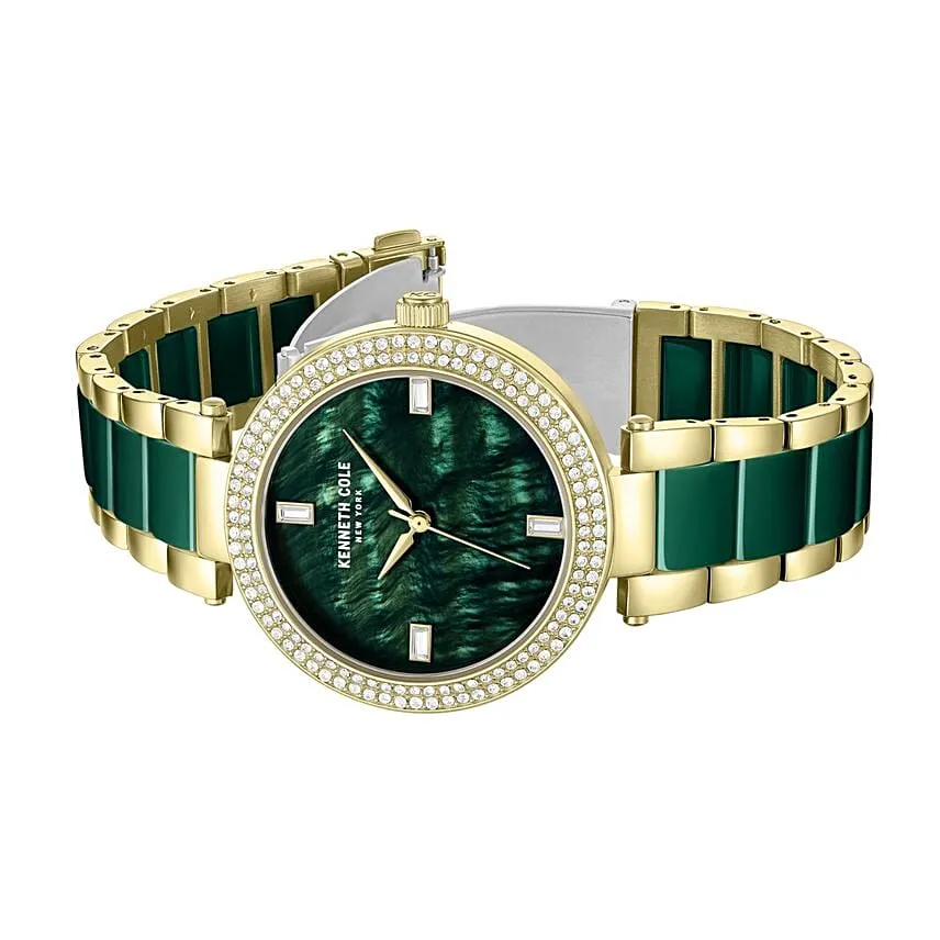 Kenneth Cole New York Crystalized Mother Of Pearl Watch For Her