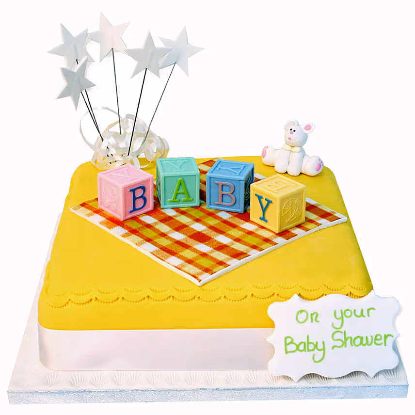 Baby Blocks Butterscotch Cake