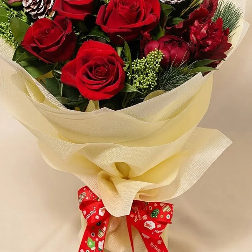 All Red Xmas Bouquet