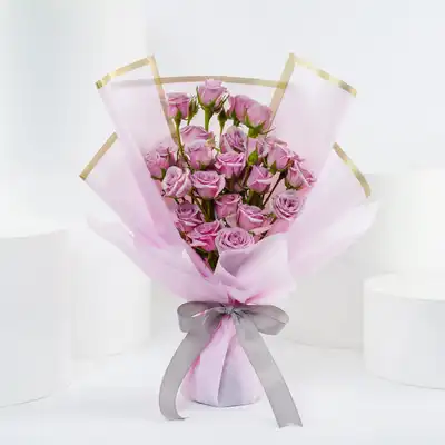 Elegant Purple Spray Rose Bouquet