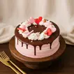 Chocolate Dripping Elegant Cream Cake - 500 Grams / Red Velvet