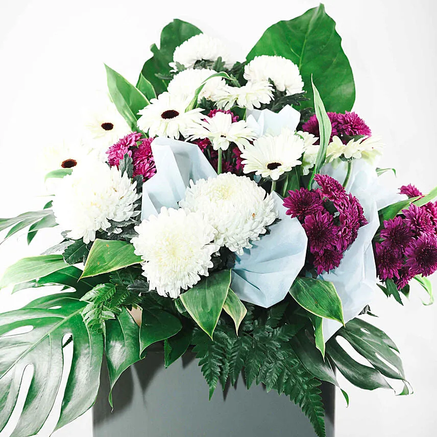 Peaceful Mixed Flowers Cardboard Stand