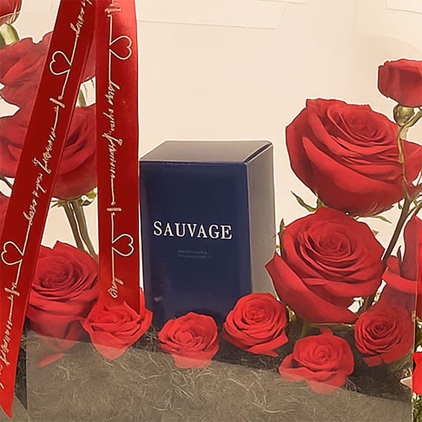 Loveâ€™s Essence Red Roses Bag