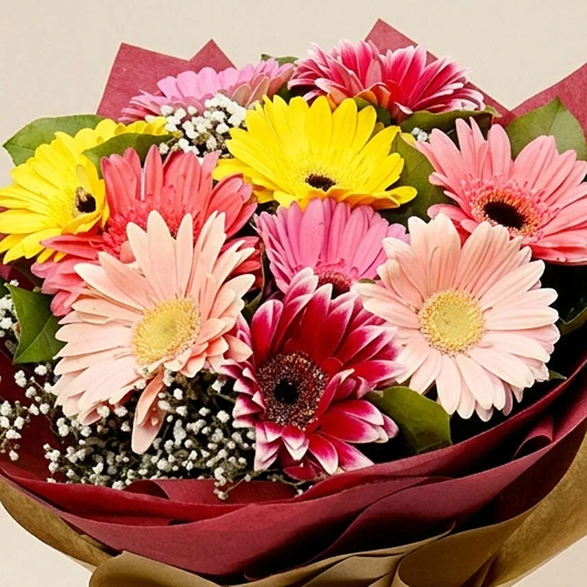 Bunch Of 10 Gerberas