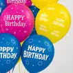 Vibrant Happy Birthday Latex Balloons - Pack of 10