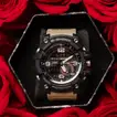 Luxurious Red Rose Bouquet with CASIO G-Shock Mudmaster Watch for Men