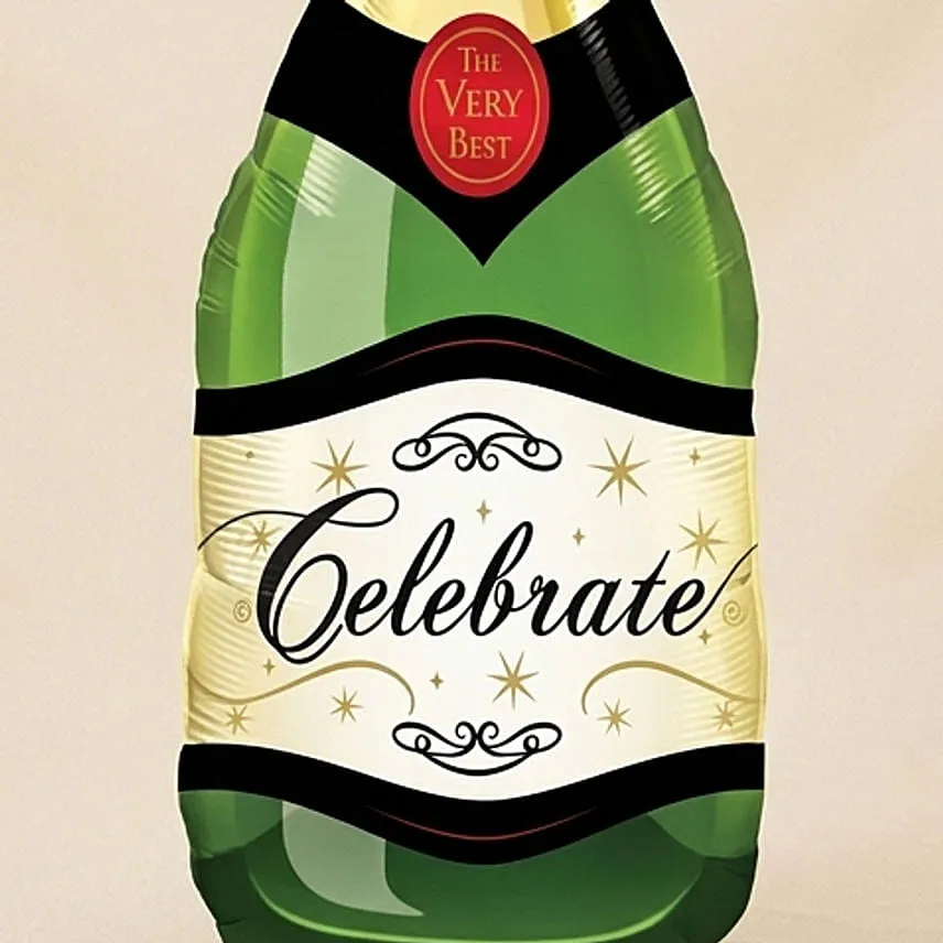 Bubble Celebrations Wine Bottle Balloon 39 Inch
