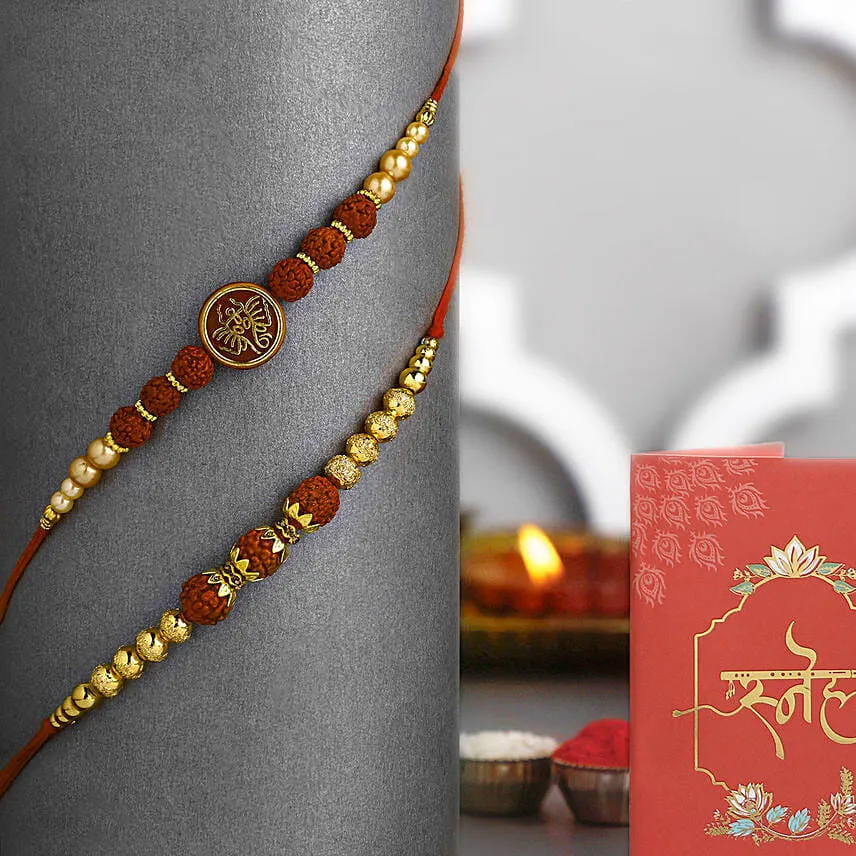Ondeh Ondeh Chocolate Cake With Rudraksha Rakhi Set