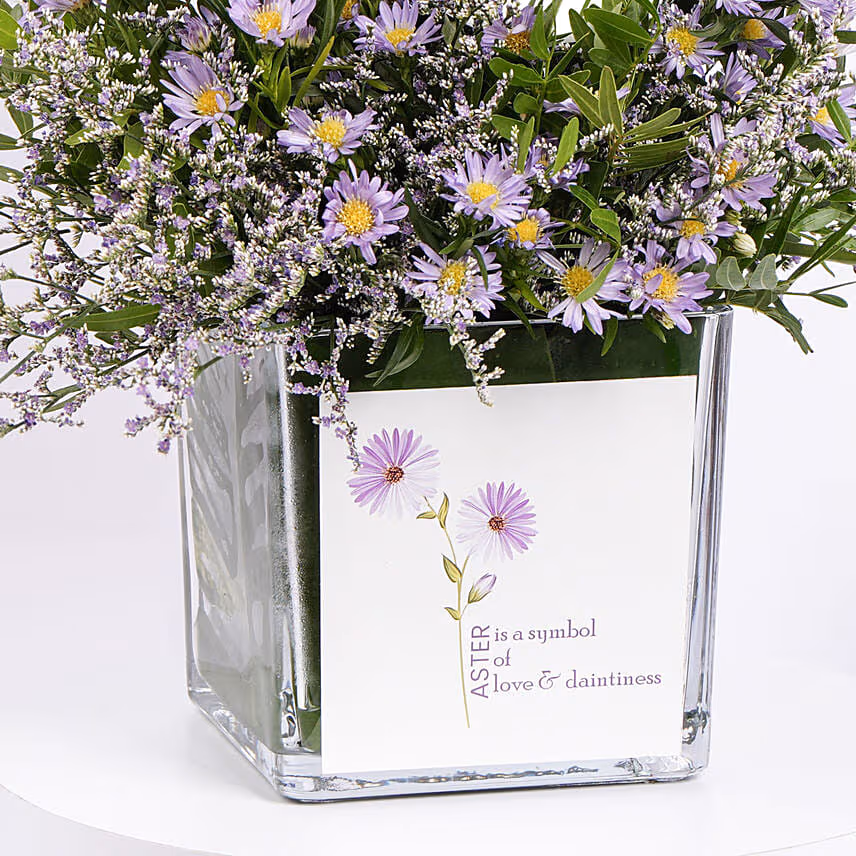 September Birthday Wishes Aster Flowers