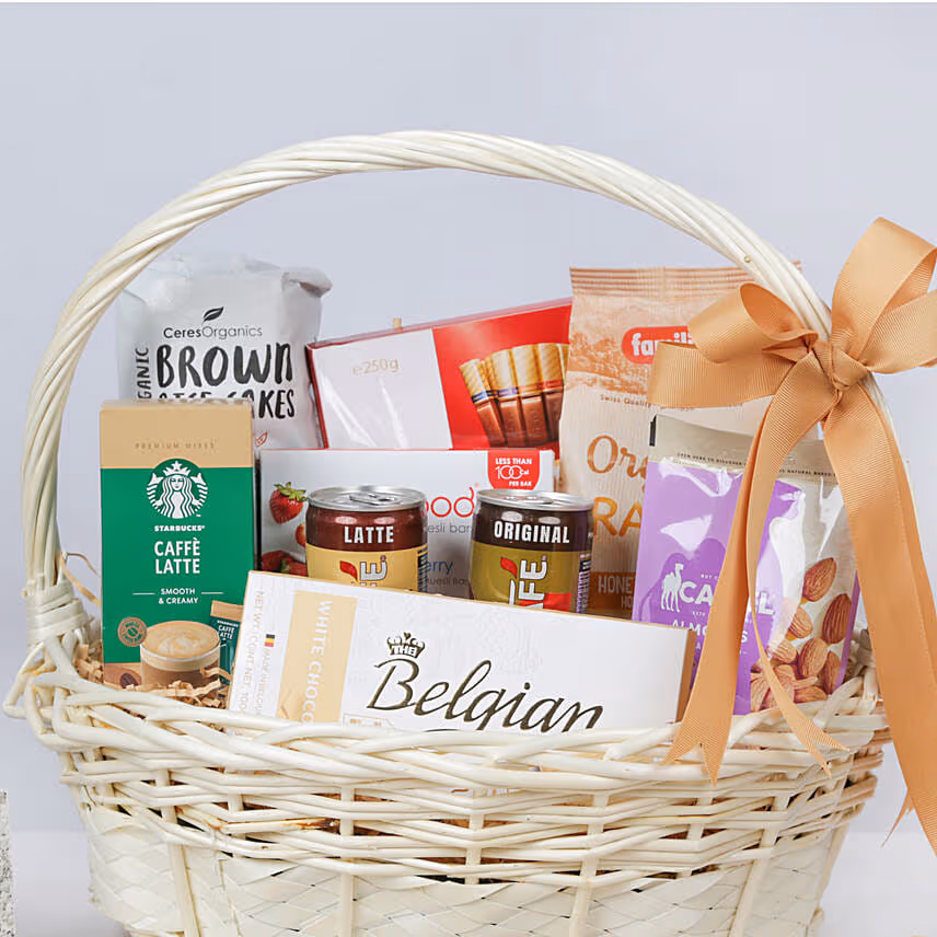Coffee Cookies Chocolates Joy Basket