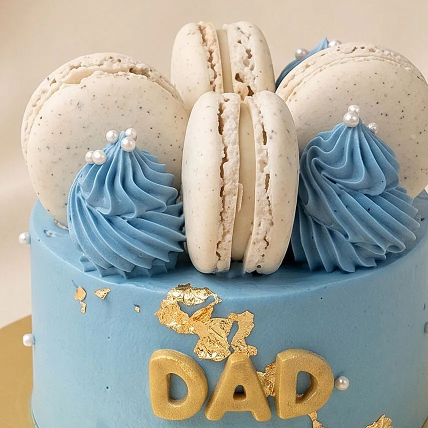 Father's Day Choclate Cake with Macaron