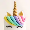 Magical Colorful Unicorn Cake for Kids' Celebrations - Chocolate