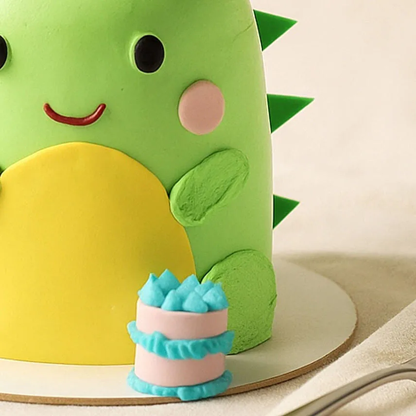 Green Dinosaur Cake
