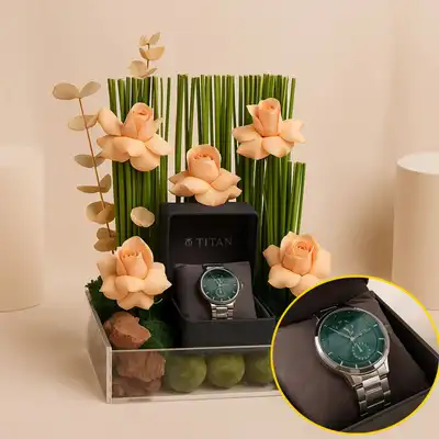 Titan Women's Casual Watch n Rose Garden