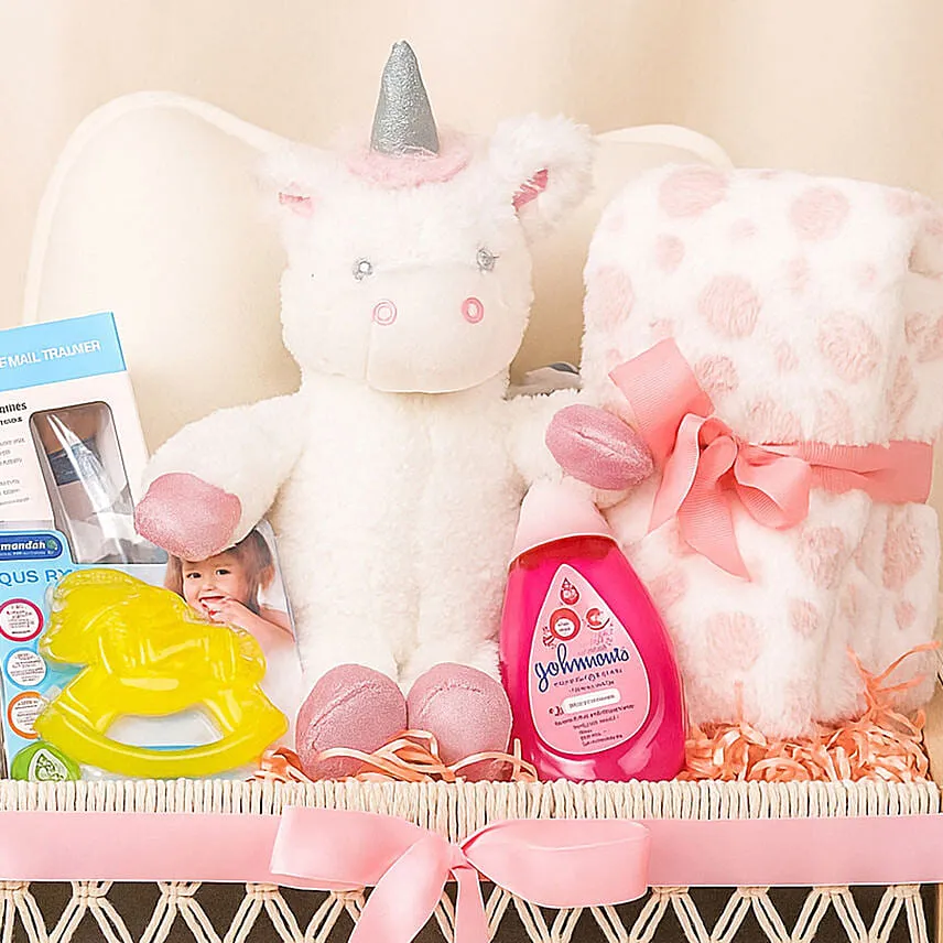 Baby Girl Unicorn Gift Basket