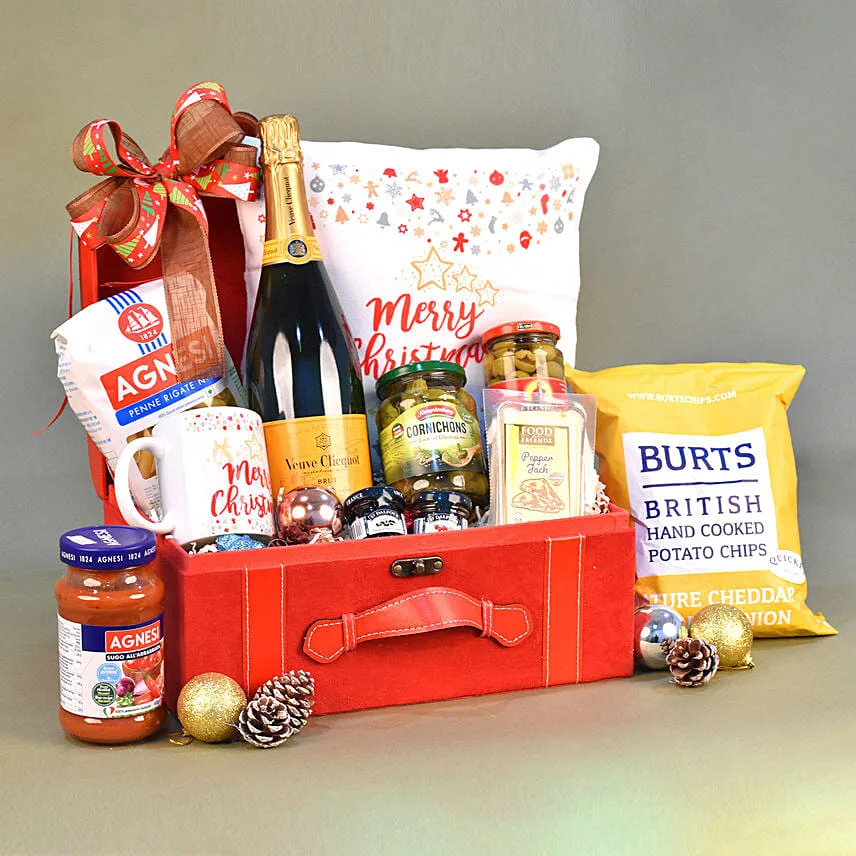 Grand Christmas Leather Chest Box Hamper