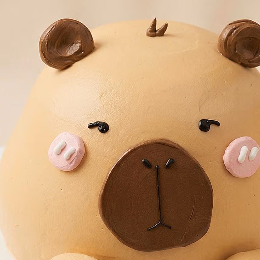 Cute Capybara Birthday Cake