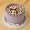 Delicious Red Velvet Labubu Faces cake - Chocolate