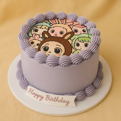 Delicious Labubu Faces cake - Chocolate
