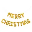 Festive Gold Merry Christmas Alphabet Balloon Banner