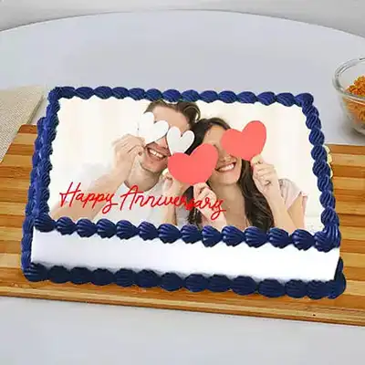 Romantic Anniversary Photo Cake - 8 Portion