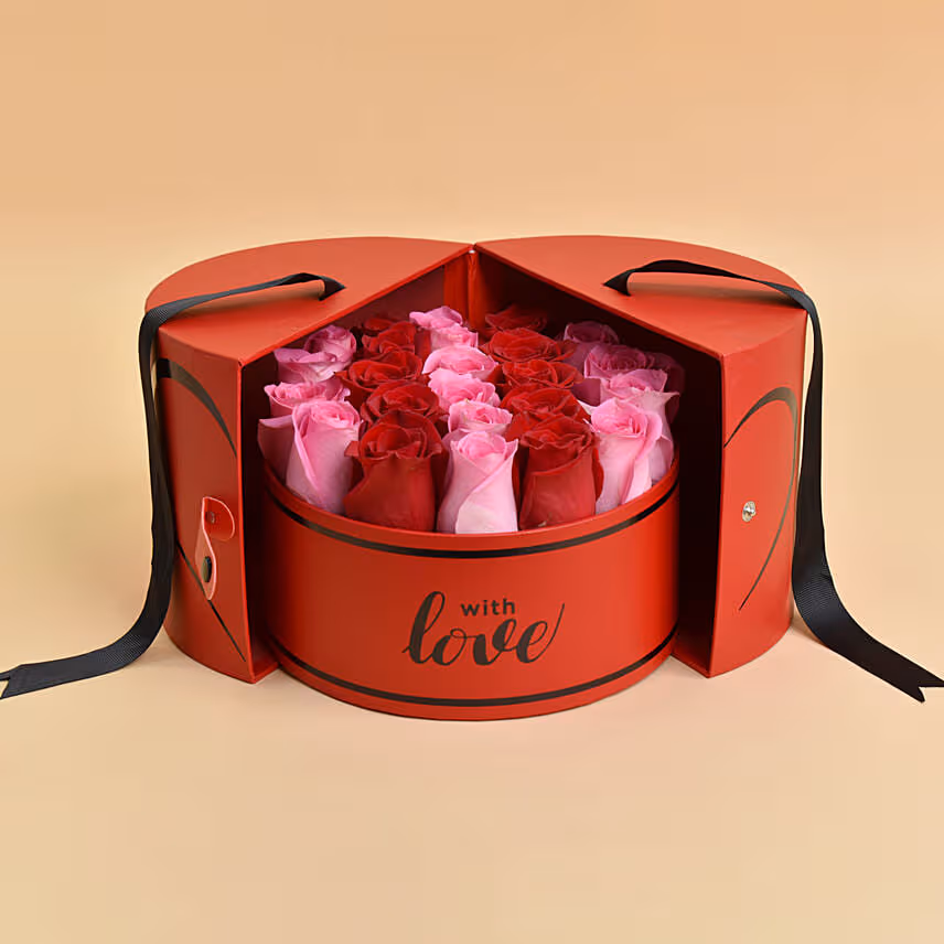 Roses Red Love Box For Valentine