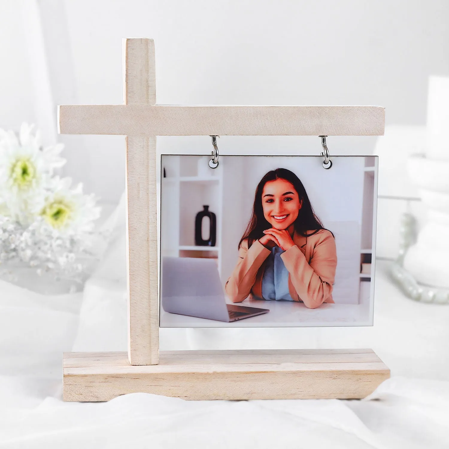 Personalised Hanging Photo Wooden Frame