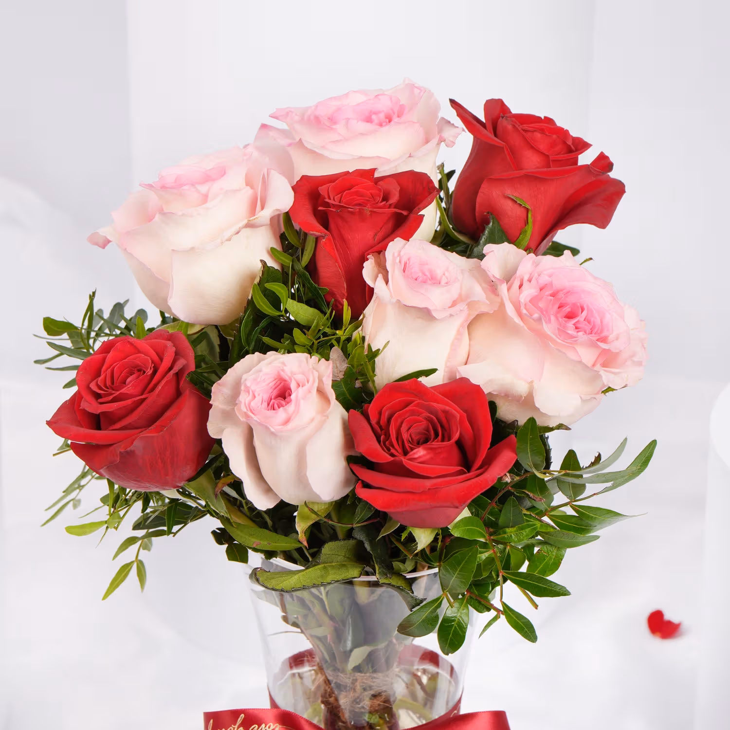 Red n Pink Love Roses Vase