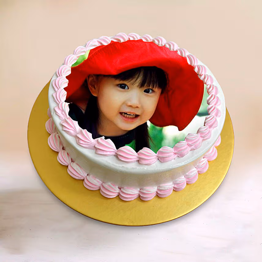 Personalised Yummy Vanilla Raspberry Cake 8 Inches