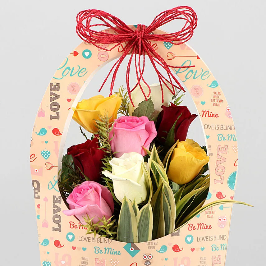 Mixed Roses In FNP Love Sleeve