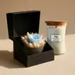 Magnolia Birch Candle & Luxury Baby Blue Rose Gift Set