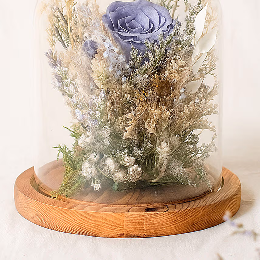 Forever Blue Preserved Rose