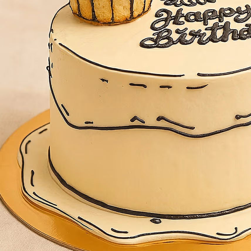 Comical Treat Birthday Chocolate Cake