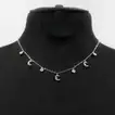 Elegant Sterling Silver Necklace with Arabic Letter ن - Glitter Collection