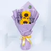 Deluxe Vanilla Cake with Elegant Sunflower Bouquet